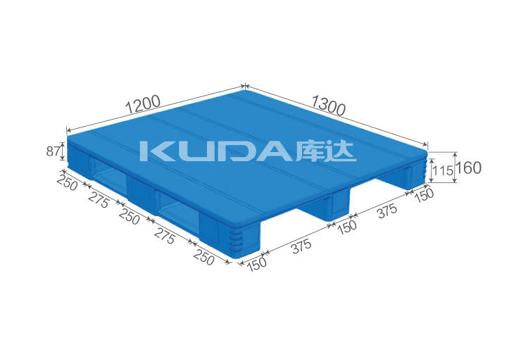 1312A平板川字（置鋼管）塑料托盤(pán)